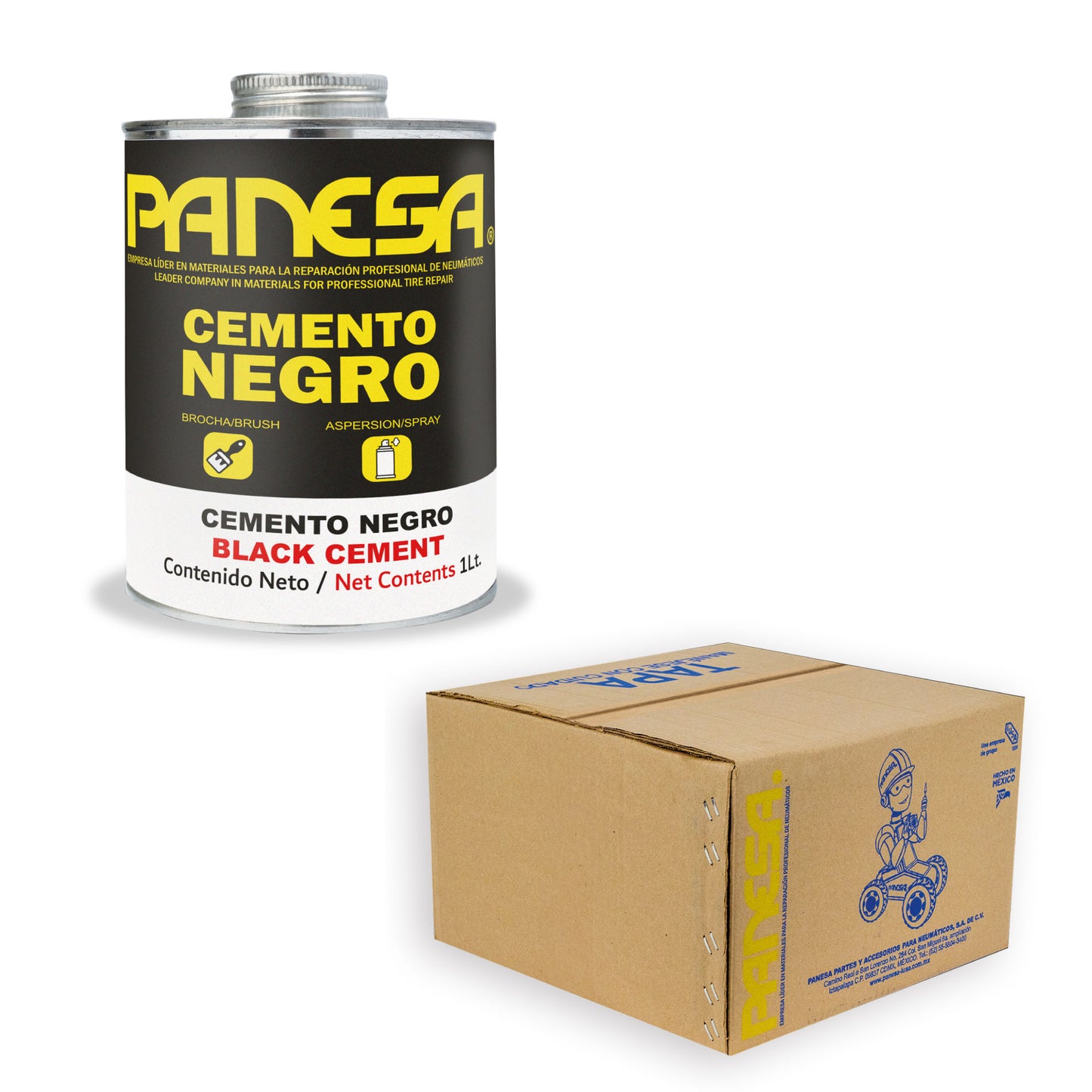 Caja Master de Cemento Negro 1lt - Panesa