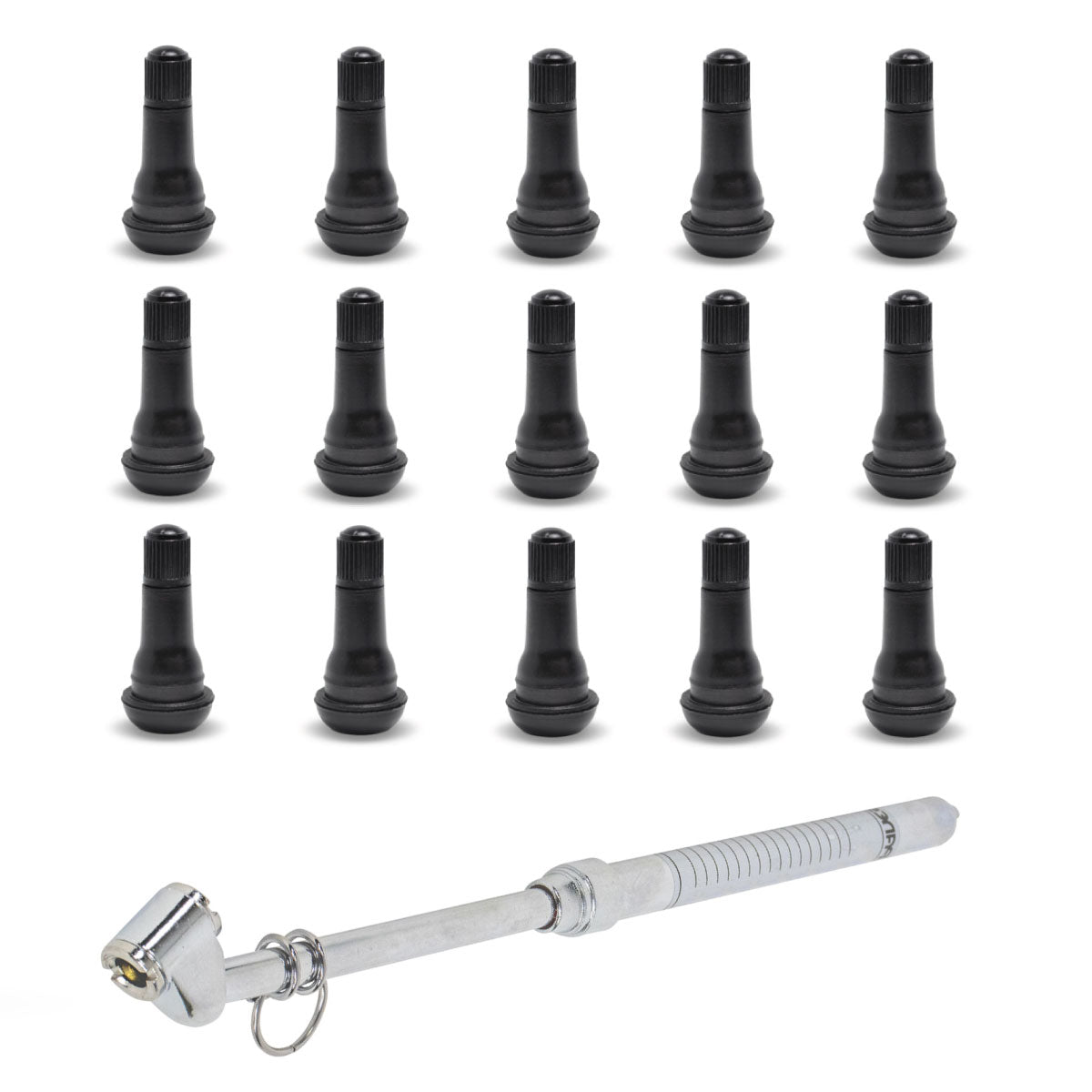 100 Válvulas Tr413 Sellomatica Pivote Rin Universal Panesa + Calibrador Profesional Uso Rudo Medidores De Presión