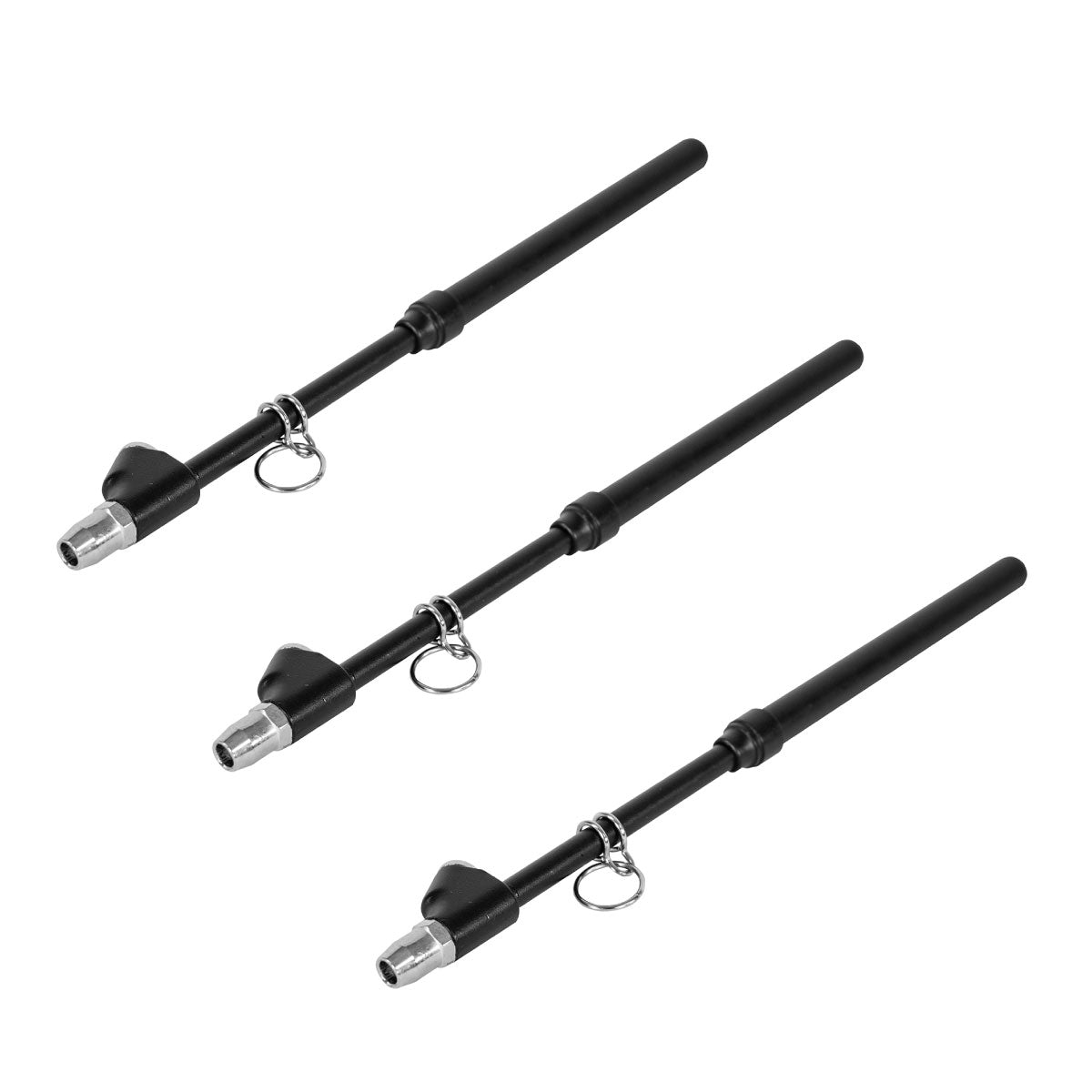 3 Medidores De Presión De Aire Negro - Panesa